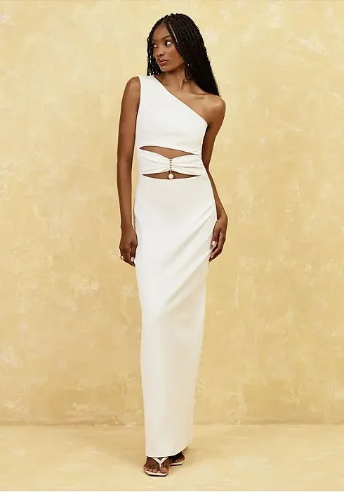 My Favorite Things - Vestido Super Midi Ombro Único com Fenda