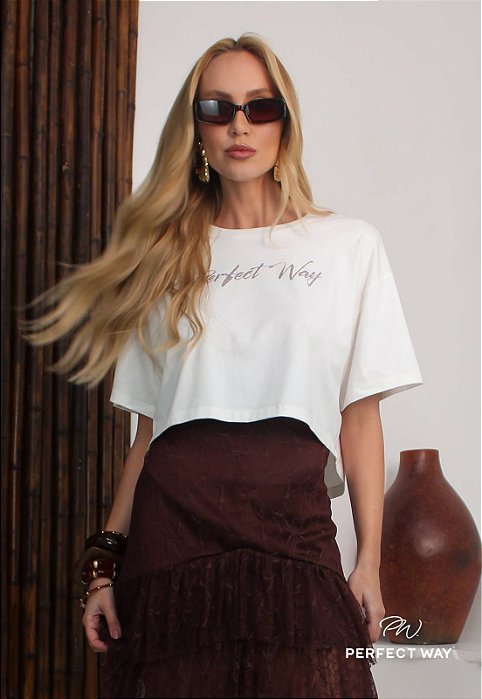 Perfect Way - T-Shirt Feminina Cropped
