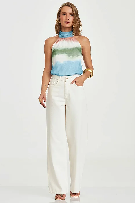 Trama - Calça Reta Jade Off Pear