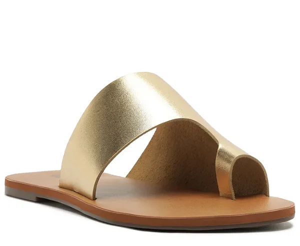 AnaCapri - Rasteira Lisa Dourada