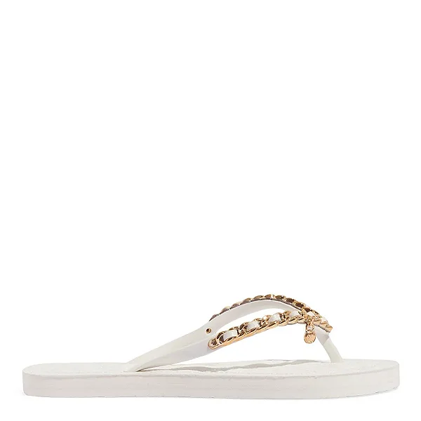 Santa Lolla - Chinelo Flip Flop Verniz Branco