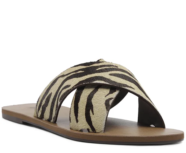 AnaCapri - Rasteira Couro Animal Print