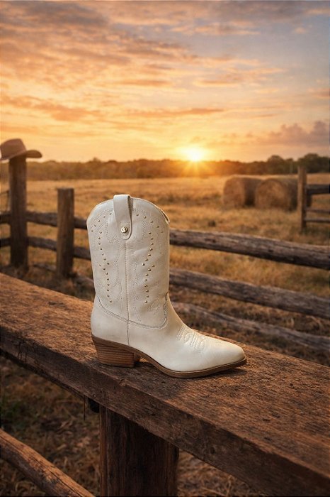 Bottero - Bota Texana Off White