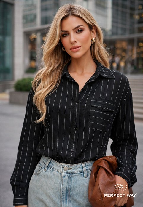Perfect Way - Camisa c/ Risca de Giz