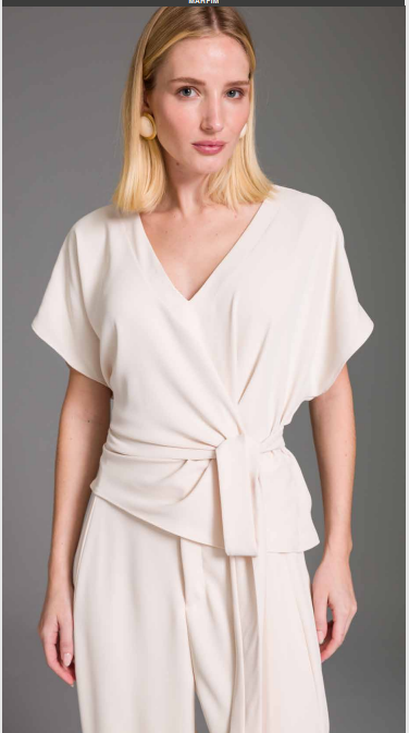 Charry - Blusa Feminina Transpassada com Faixa