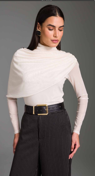 Charry - Blusa Ajustada Lisa Sobreposição