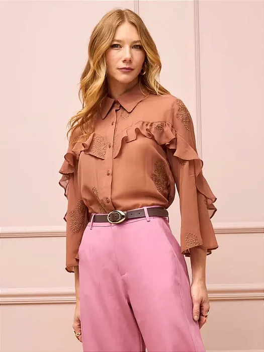 Flor Linda - Camisa com Babados Lia