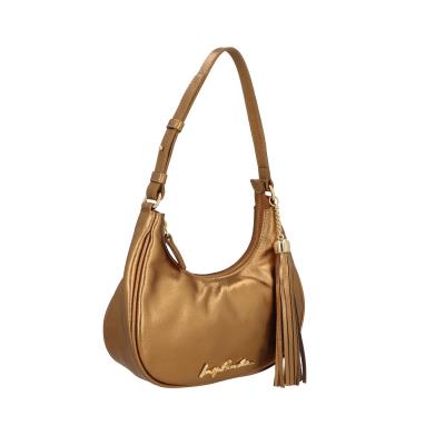 Luiza Barcelos - Bolsa Baguete Meia Lua Ouro Velho