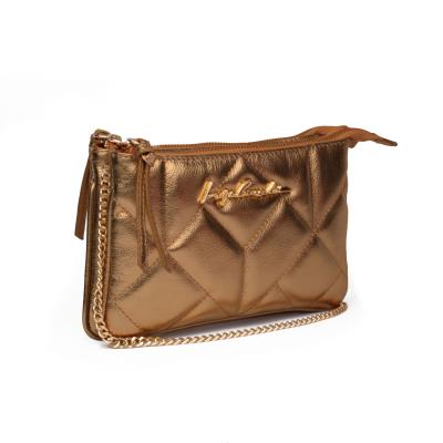 Luiza Barcelos - Bolsa Pequena Dupla Tira Ouro Velho