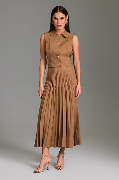 Charry - Saia Super Midi Plissada