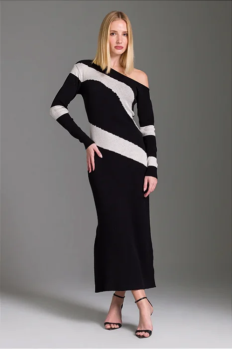 Charry - Vestido Super Midi Bicolor