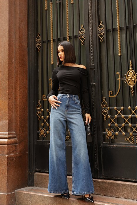 Dicollani Denim - Calça Wide Leg Jeans