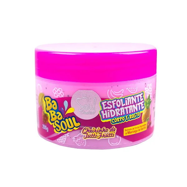 Soul Cosméticos - BabaSoul Esfoliante e Hidratante Corpo e Rosto Tutti- Frutti