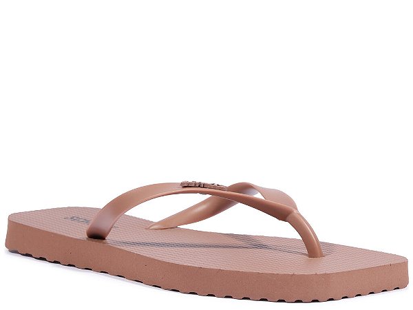 Schutz - Chinelo Marrom Quadrado