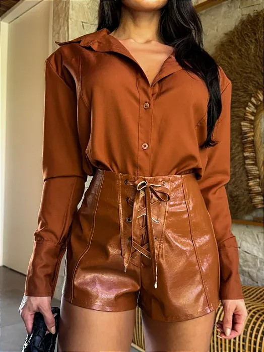 Pimpnella - Camisa Brooks Cognac
