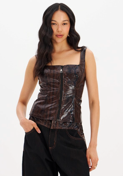 My Favorite Things - Blusa De Pu C/ Zíper Frontal