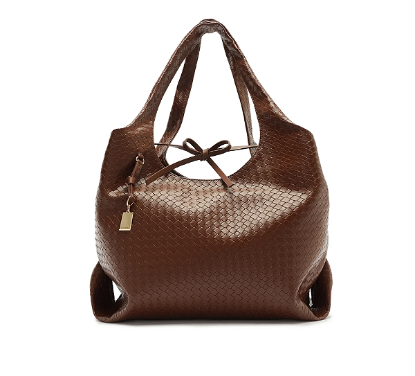 Anathema - Bolsa Hobo Grande Tressê Marrom