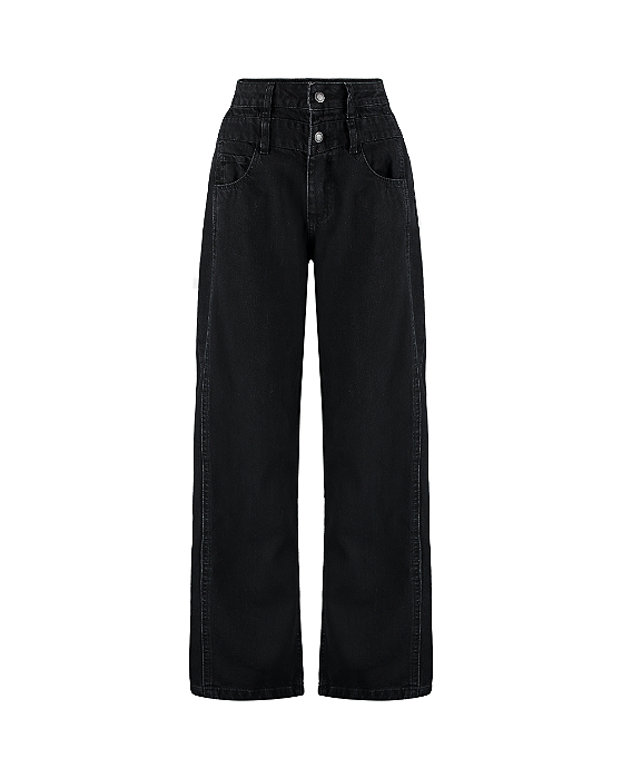 Alcance - Calça Baggy Double Fit Black