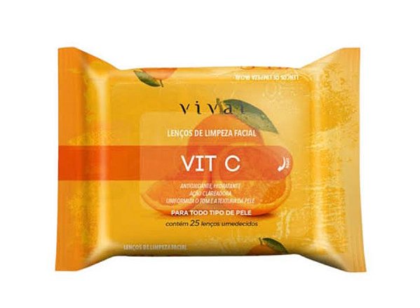 Lenço De Limpeza Facial Vitamina C