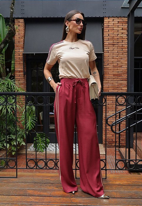 Perfect Way - Calça feminina cos baixo burgu