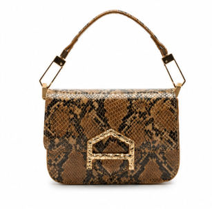 Arezzo - Bolsa Tiracolo Couro Animal Print