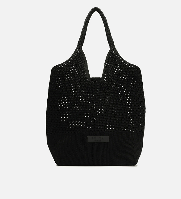 Brizza - Bolsa Shopping Crochê Preto