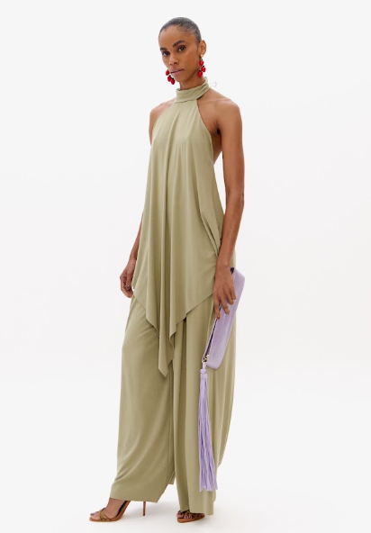 Lança Perfume - Blusa Gola Alta Com Metal Costas