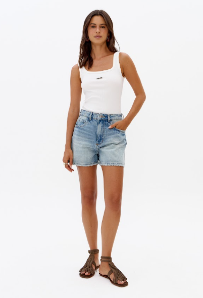 My Favorite Things - Short Jeans Mom Cintura Alta