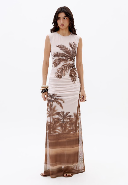 My Favorite Things - Vestido Super Midi Estampado De Tule