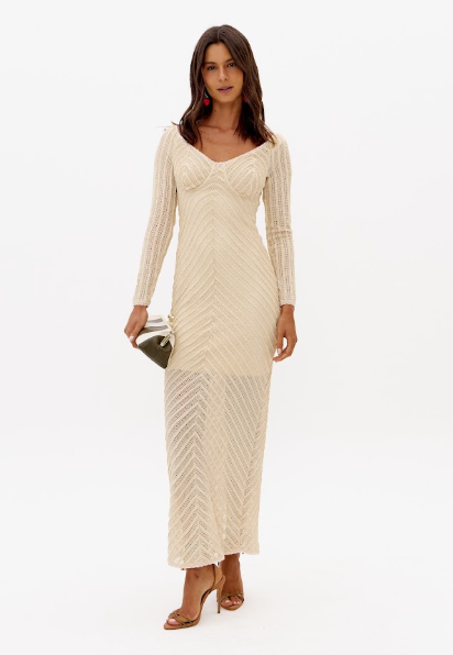 Lança Perfume - Vestido Super Midi De Renda