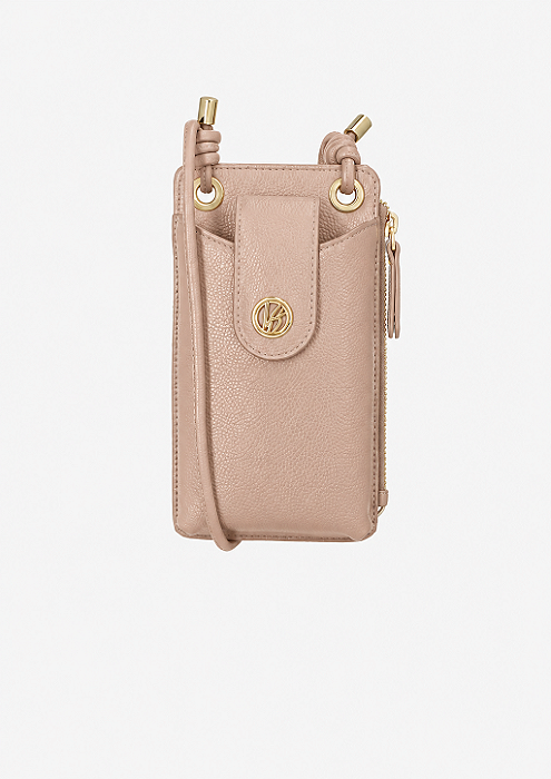 Luiza Barcelos - Bolsa Pequena Porta Celular Couro Nude