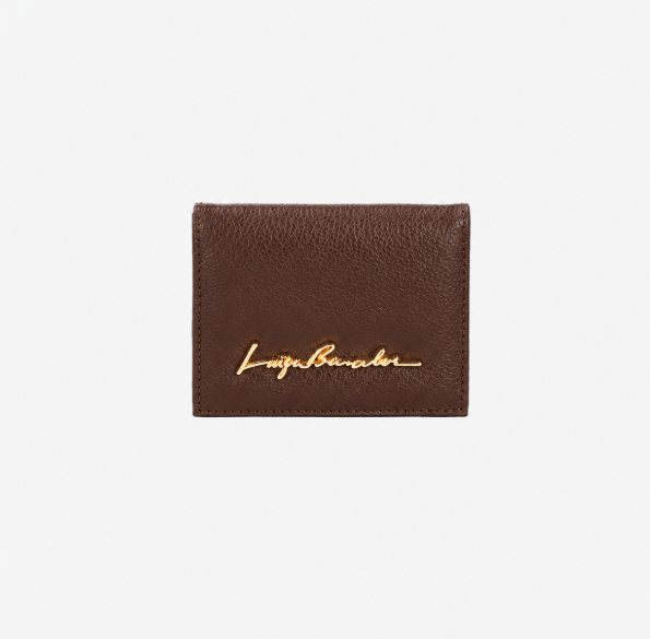 Luiza Barcelos - Carteiro Envelope Em Couro Coffe Pequeno