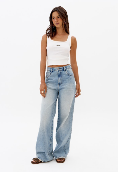 My Favorite Things - Calça Jeans Wide Leg Cintura Alta
