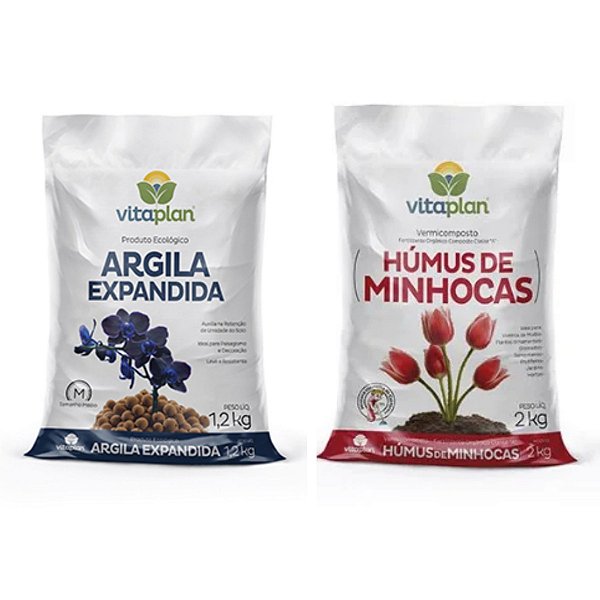 Argila Expandida + Húmus  De Minhoca Vitaplan