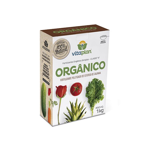 Fertilizante Orgânico De Esterco De Galinha Vitaplan 1kg