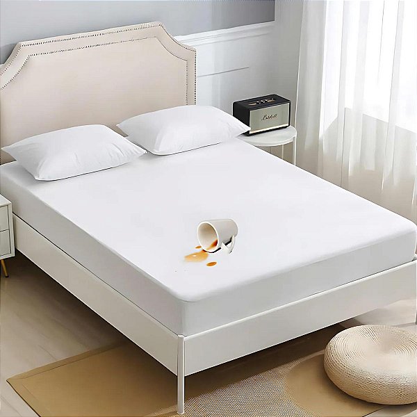 Capa Impermeável  Para Colchão Casal Queen Size com  Elástico