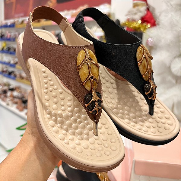 Sandalia modare ultraconforto pedraria