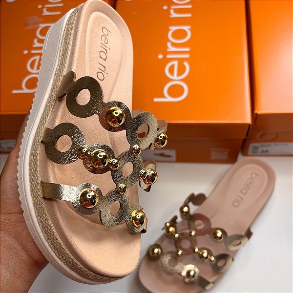 Tamanco Anabela Beira Rio Rebite