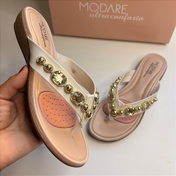 Chinelo Tamanquinho Modare Ultraconforto Strass