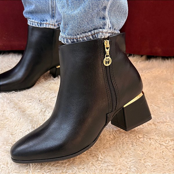 Bota Feminina Modare Ultra Conforto Cano Curto Salto Grosso