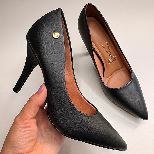 Scarpin Feminino Vizzano Salto Alto Fino Bico Fino