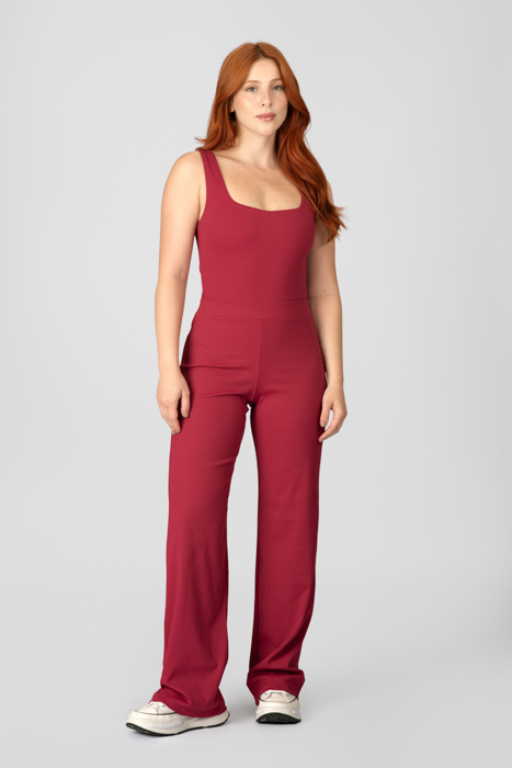 Calça Line Cherry - Calça Reta Canelada