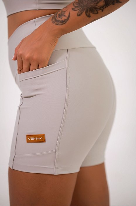 Short Pocket Clound Gray - Short Fitness com Bolso