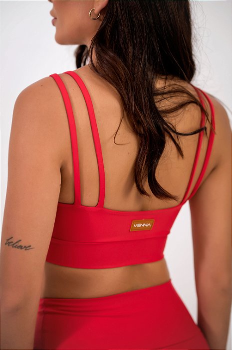 Top Duo Classic Ember - Top Fitness com Alças Duplas