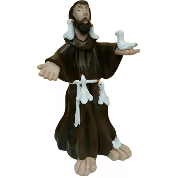 São Francisco de Assis 40cm em Gesso