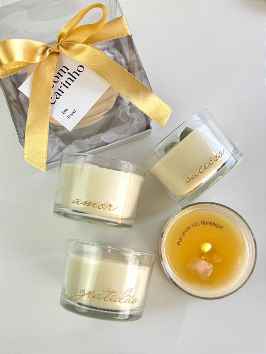 Kit 03 velas Whishes