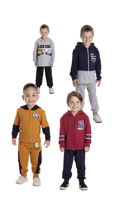 Kit C/ 18 Conj. de Moleton Jidi Infantil 1 ao 8 anos (R$ 31,90 no kit)