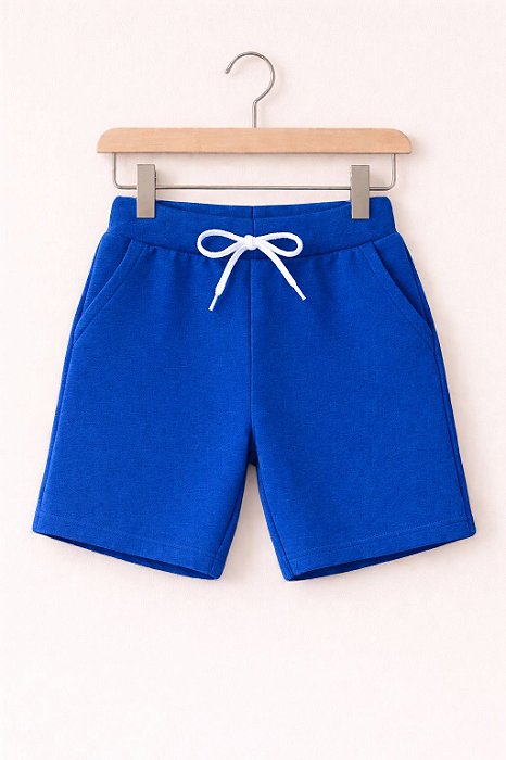 Bermuda no Moletinho Infantil - Azul Royal