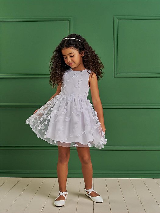 Vestido Premium no Tule - Branco