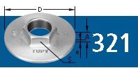 FLANGE COM SEXTAVADO BSP - GALVANIZADA     1/2"